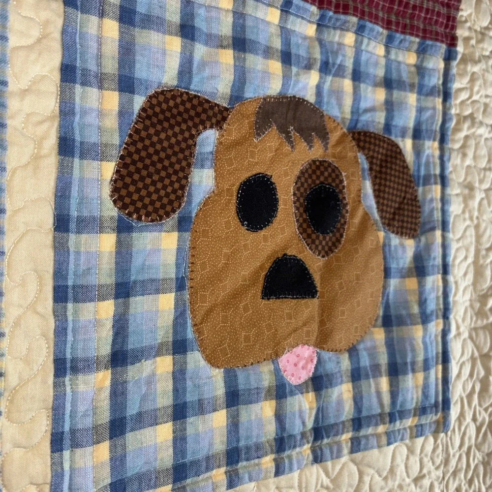 Handmade Crib Quilt Baby Blanket Patchwork‎ Old McDonald Farm Animals Unisex